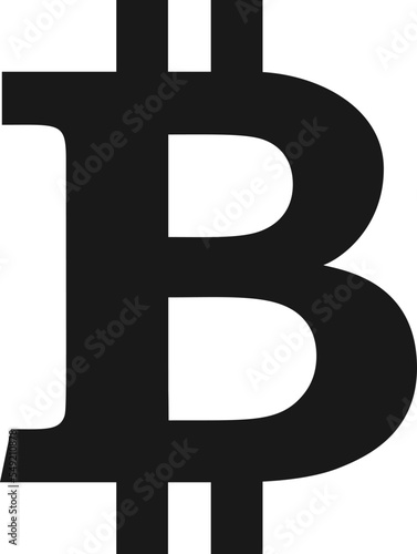Bitcoin sign, crypto currency symbol