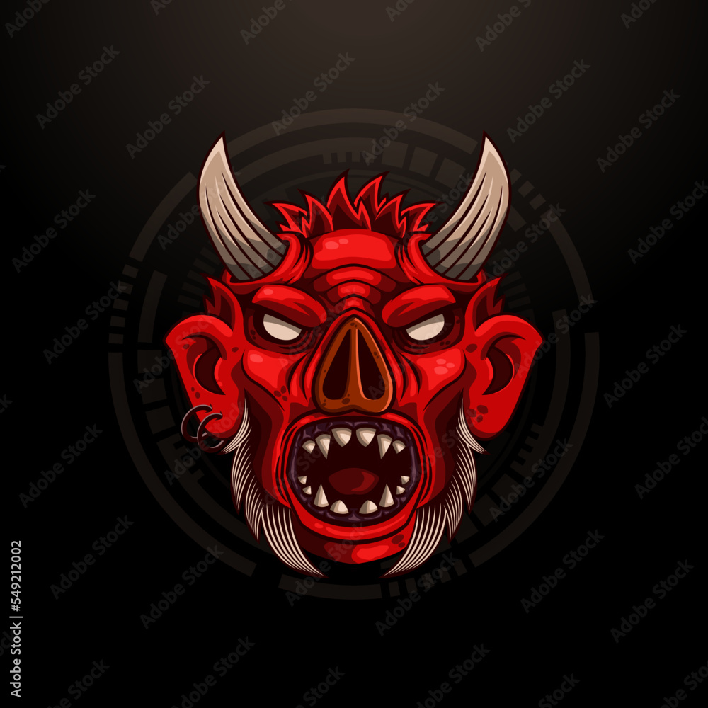 Demon/Evil Mascot Logo Illustration