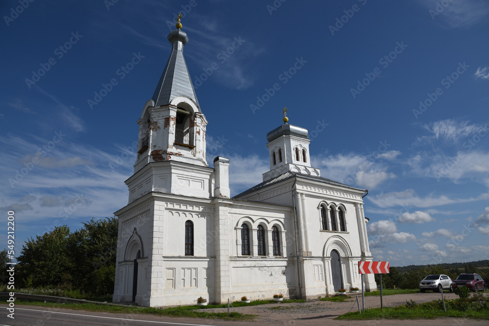 An old Russian church in the City of Volkhov.