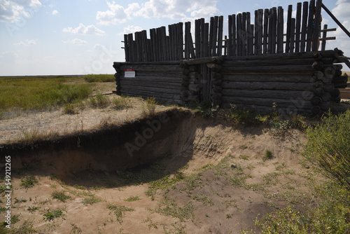 Excavations of Arkaim in the Southern Urals. Monument of history.