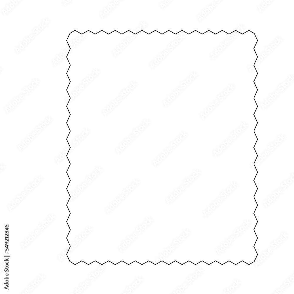 outline Ractangle Zigzag shape outline Ractangle Zigzag shape