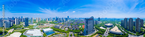 Urban scenery of the southern business district of Ningbo, Zhejiang Province, China