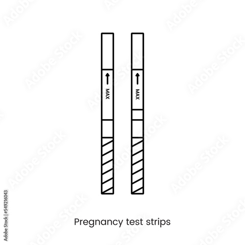 Strips for determining pregnancy icon line in vector, illustration in vector.