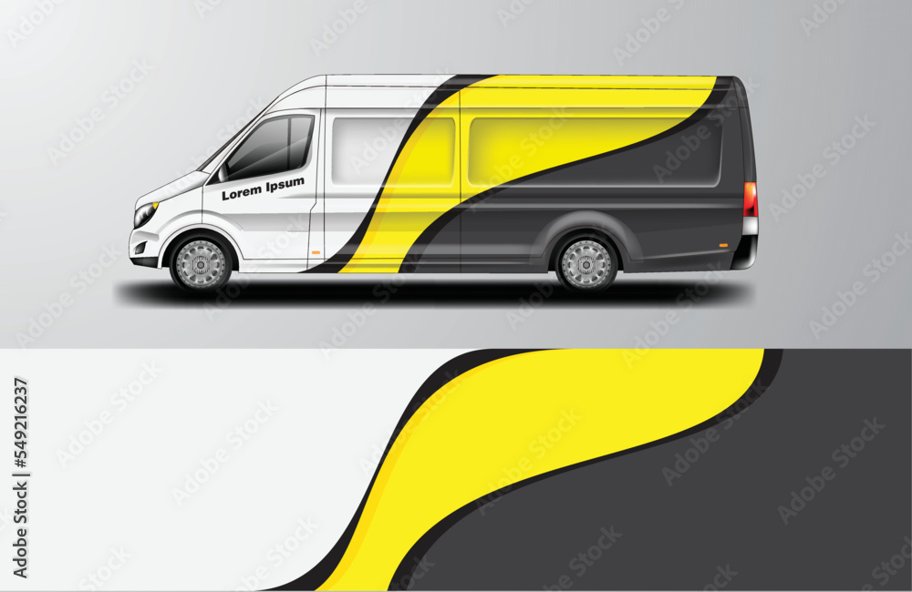 Fototapeta premium Car Wrap Van Design Vector