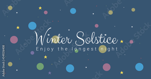 winter solstice celebration banner or flyer or illustration	