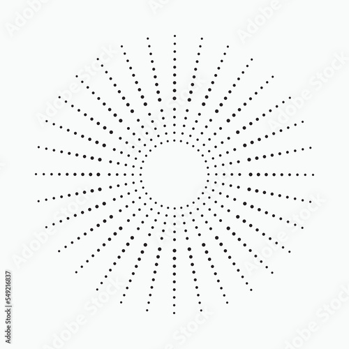 Abstract spiral circle background. Abstract concentric circular pattern with halftones. Spiral halftone design element for various purposes.