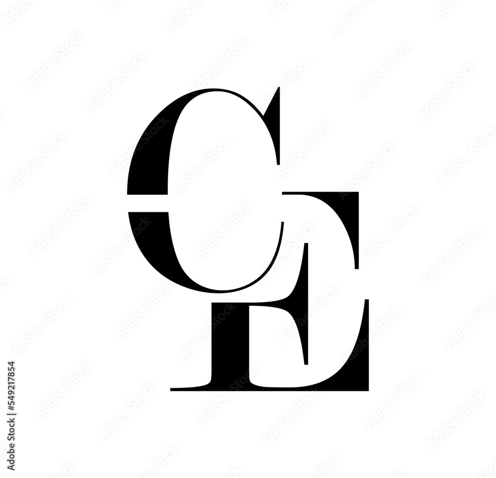 Monogram Logo vector Initial Letters CE Monogram Logo vector Initial Letters CE
