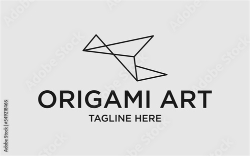 ORIGAMI LOGO DESIGN SIMPLE ABSTRACT ART