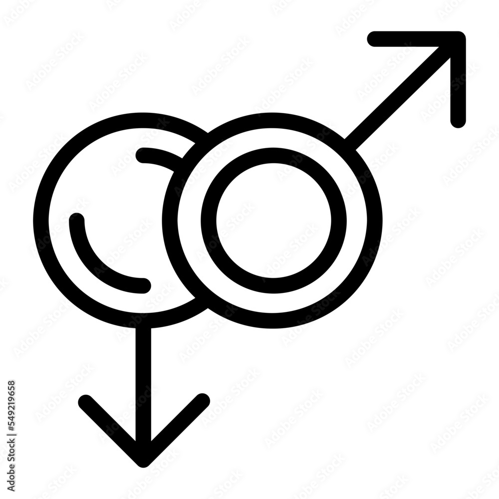 same sex line icon