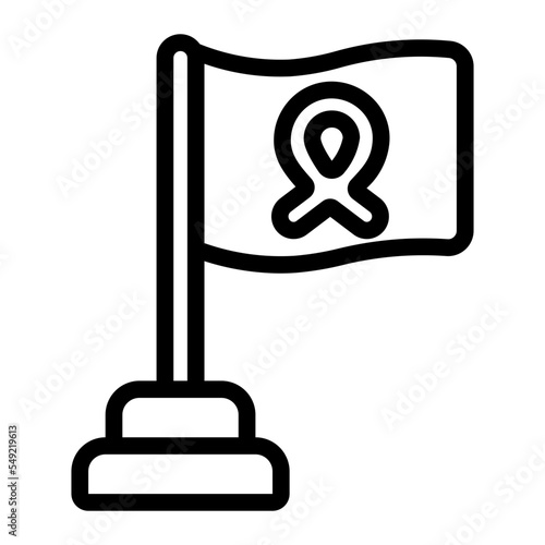 flags line icon