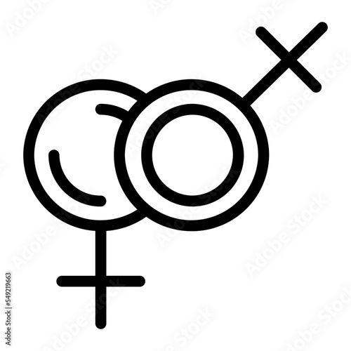 same sex line icon