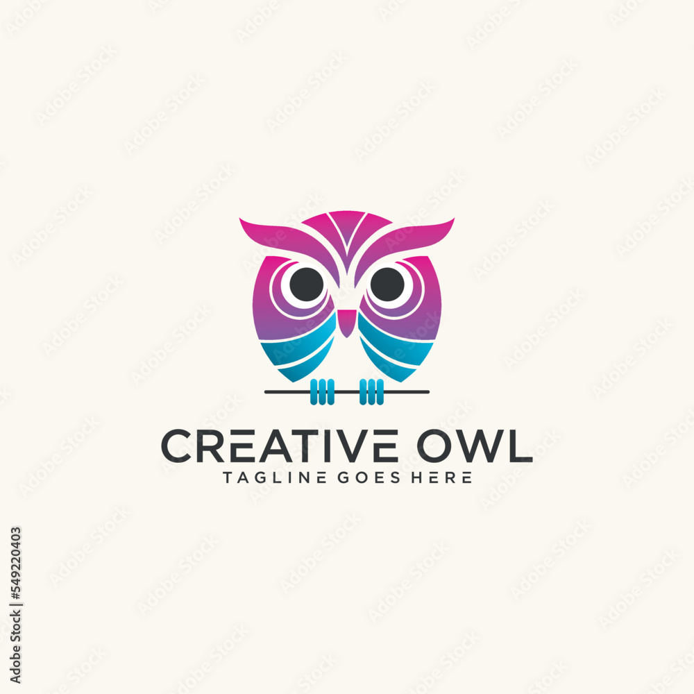 Creative and modern owl logo design