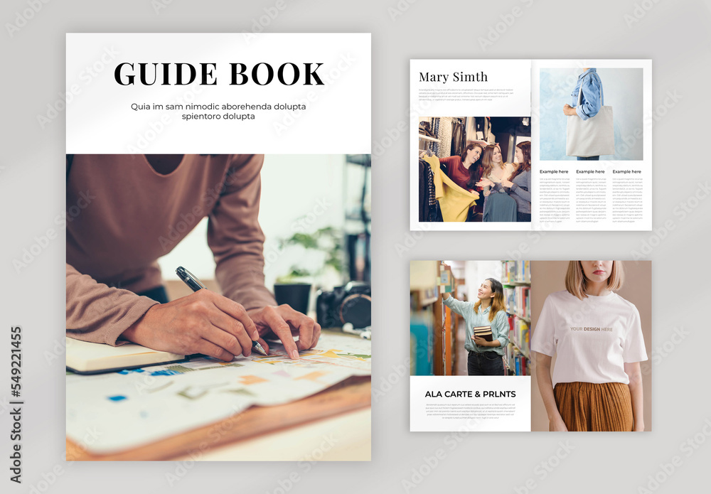 Guide Book Magazine Layout Stock Template | Adobe Stock