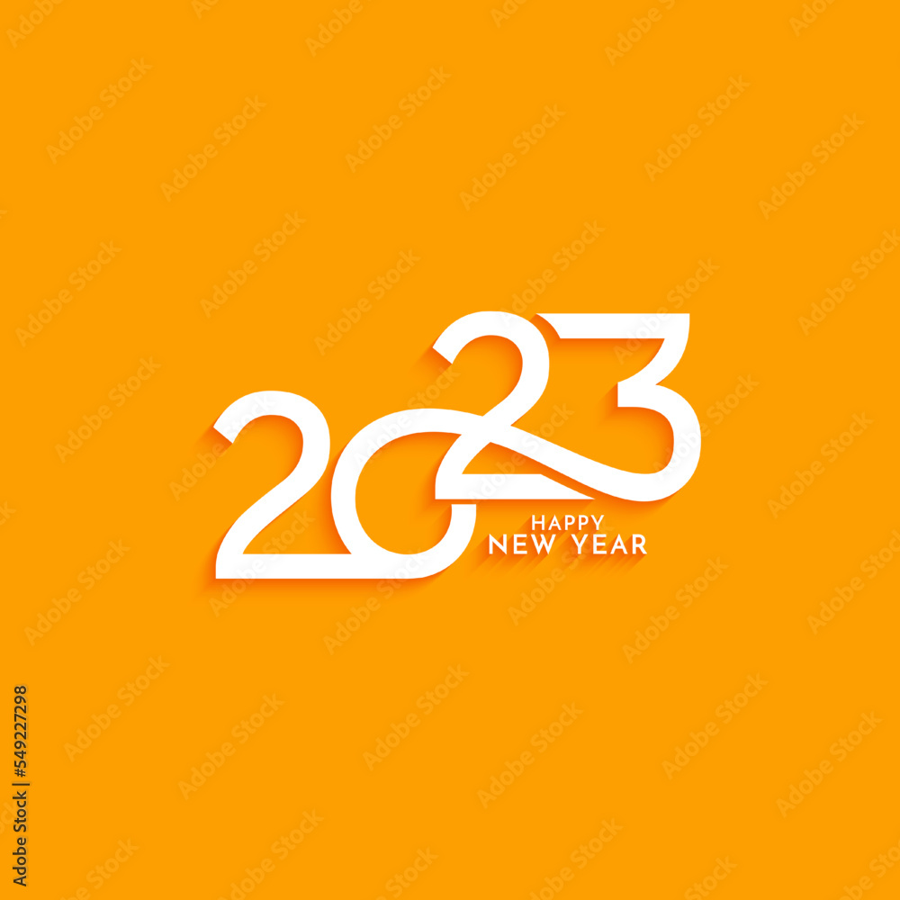 Happy New year 2023 modern bright yellow background Happy New year 2023 modern bright yellow background