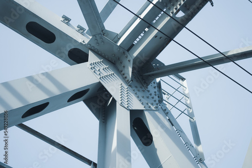 Main load-bearing structure of a metal bridge.