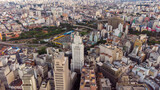 BRAZIL SÃO PAULO NOVEMBER 24, 2022 Aerial view of the Banespa building in downtown São Paulo