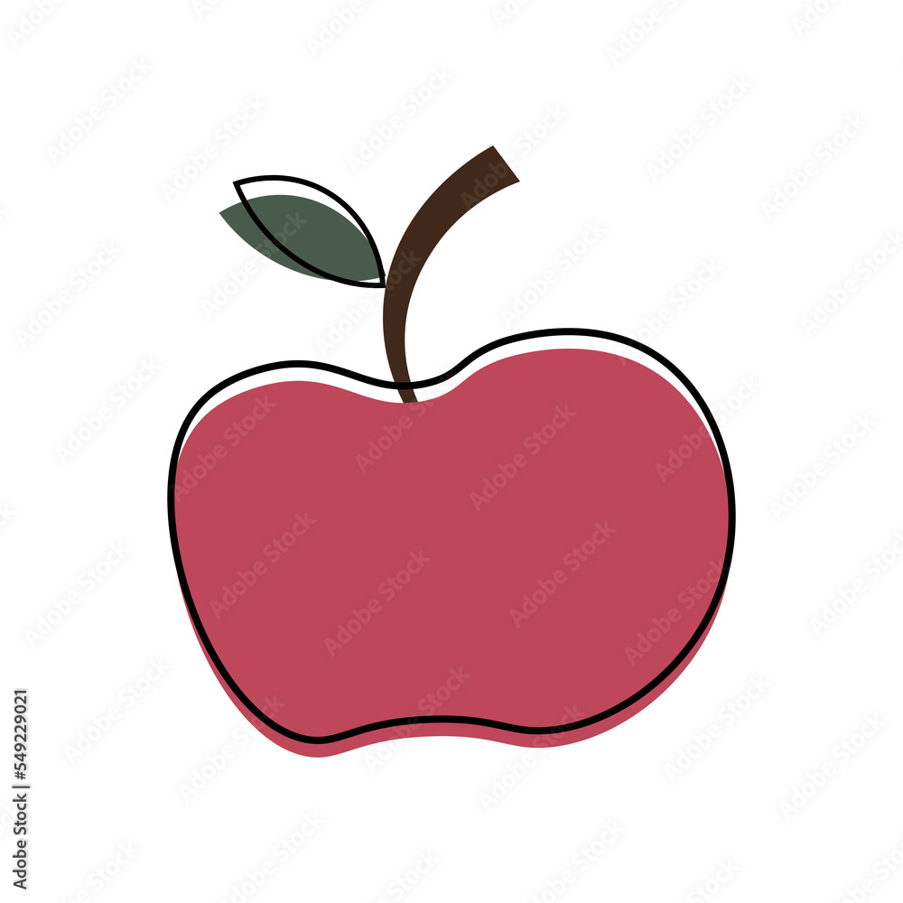 Fototapeta premium healthy hand drawn seasonal fresh fruit