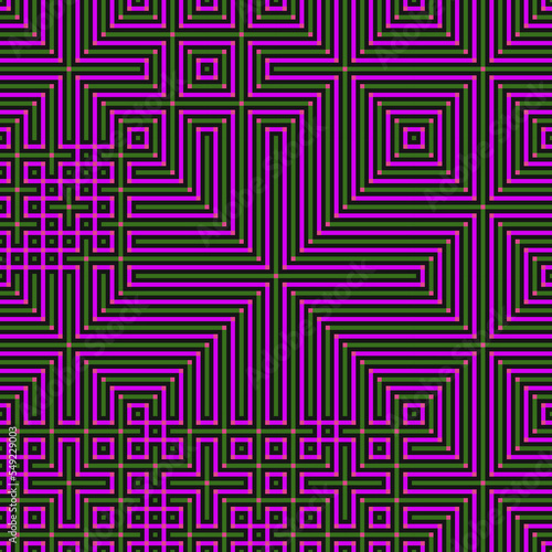 Abstract lines Maze generative art background art illustration