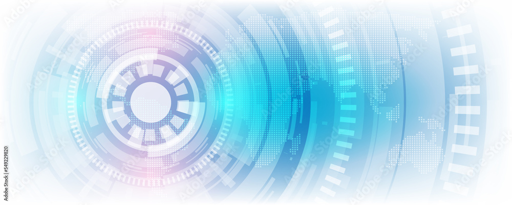 Abstract white background image, sci-fi digital technology concept