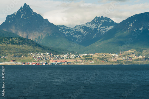 View of the Martial Mountains, seen from the Beagle Channel.  Outside the city of Ushuaia, Argentina.  © JMP Traveler