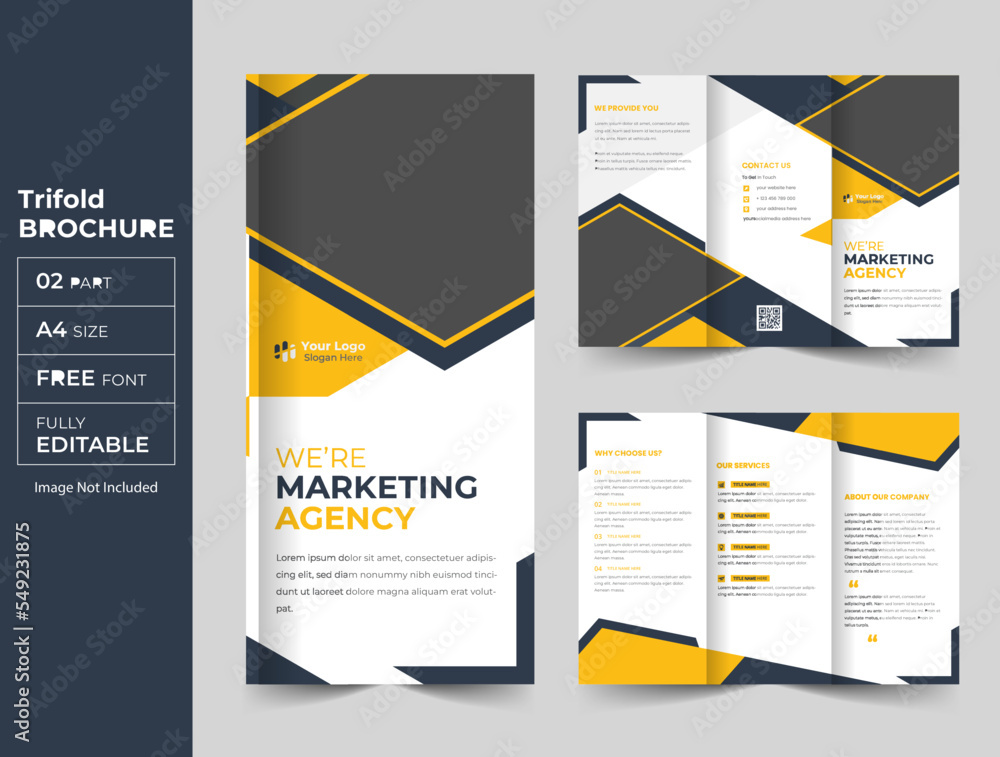 Fototapeta premium Modern company trifold brochure template