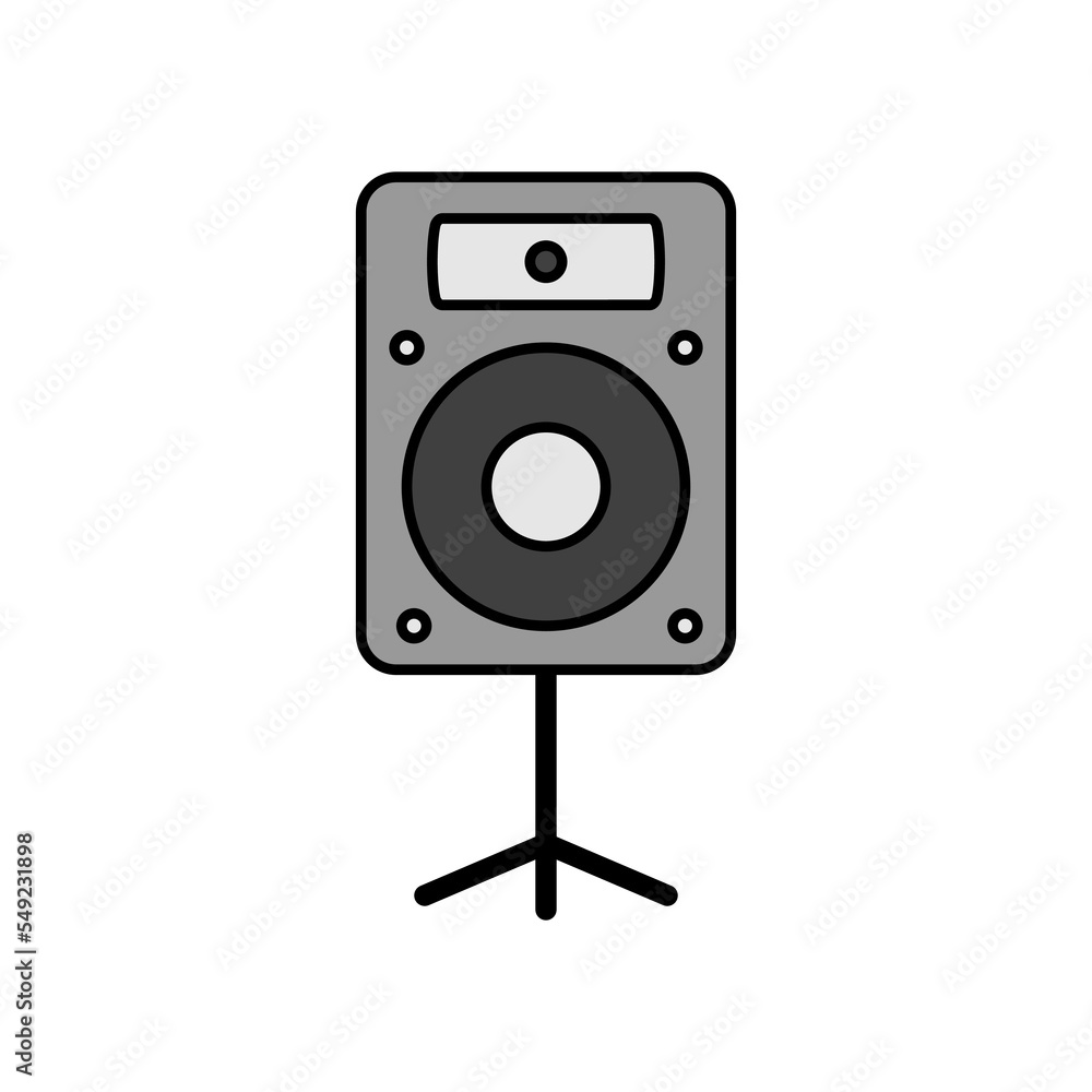 Acoustic speaker vector icon. Music column Acoustic speaker vector icon. Music column