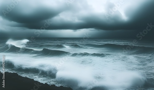 storm over the sea