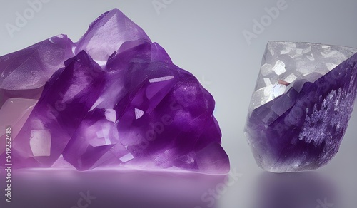 amethyst on a white background