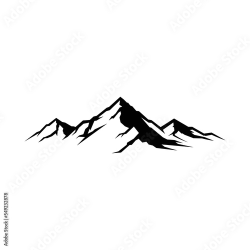 Hill mountain vector image illustration silhouette isolated
