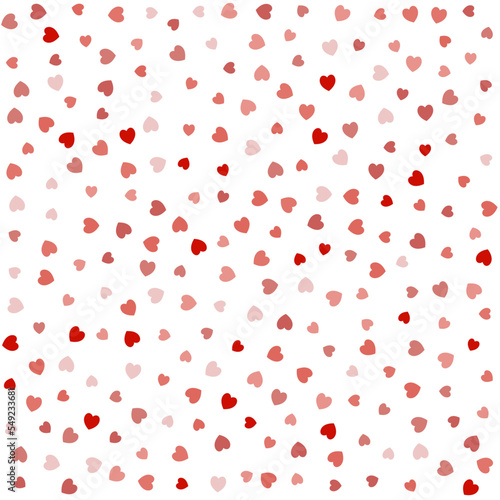 Seamless Hearts Pattern. Cute baby vector background with small hearts, kids girly print, 14 february Valentine backdrop