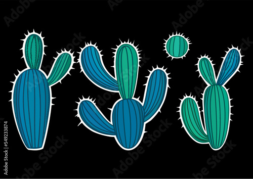 Mexican cactus Desert plant, mexico cacti flower and tropical home plants illustration