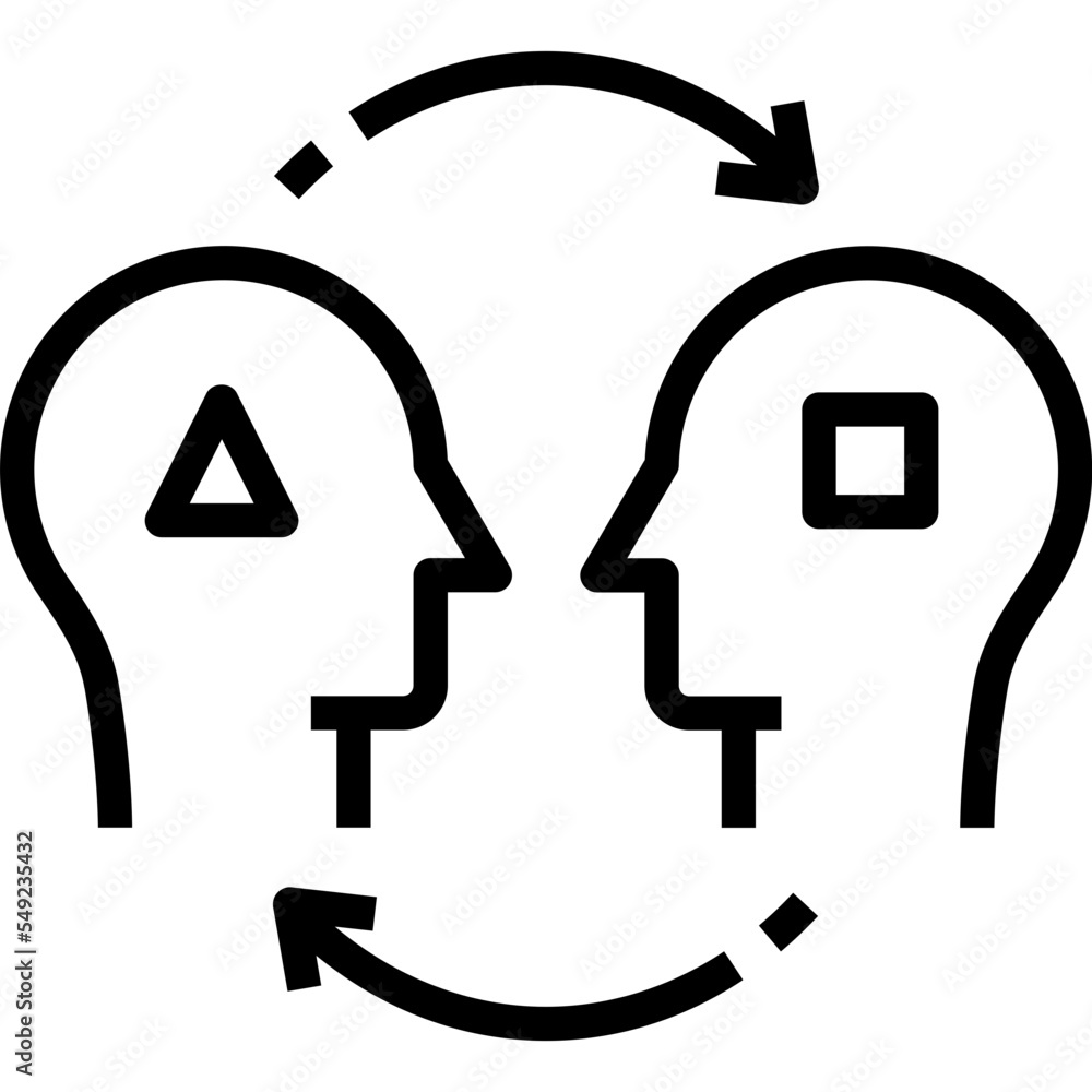 mental outline style icon mental outline style icon