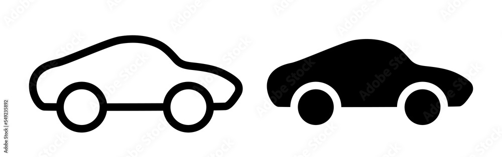 Car sedan icon. Vector clipart isolated on white background. Stock ...