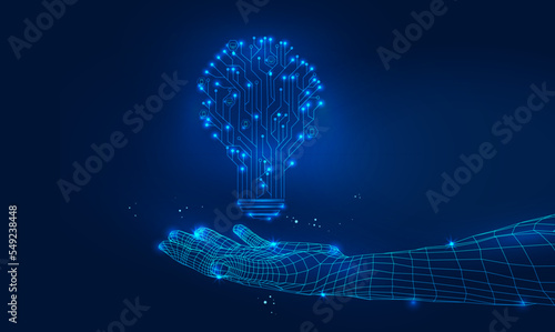 Polygonal 3d New Blockchain Network in dark blue background. Outline concept vector. Online cooperation services for tracking, communication, traffic, navigation, GPS, it,, finance, binance, crypto.
