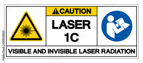 Caution Laser 1C Symbol Sign ,Vector Illustration, Isolate On White Background Label. EPS10