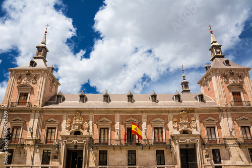 Facade of the Casa del la Villa, former town hall, in the center of Madrid
