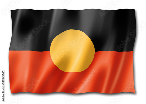 Australian Aboriginal ethnic flag photo