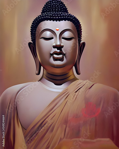 Digital Illustration Buddha Portrait
