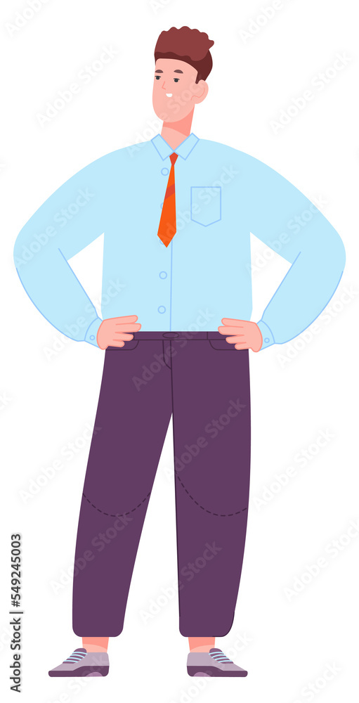 Confident businessman. Happy office worker. Successful man Confident businessman. Happy office worker. Successful man