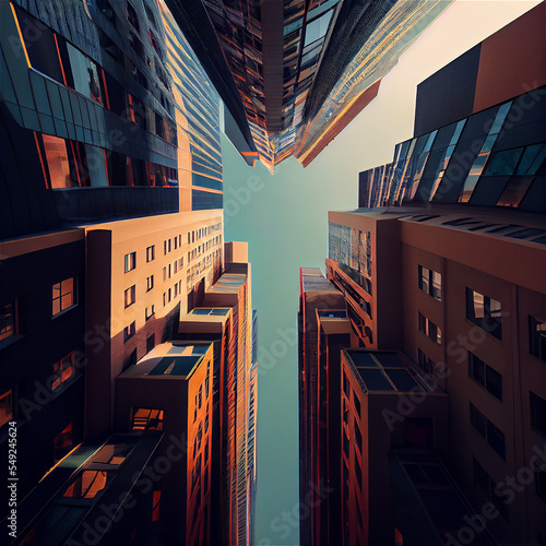 The sky in the city