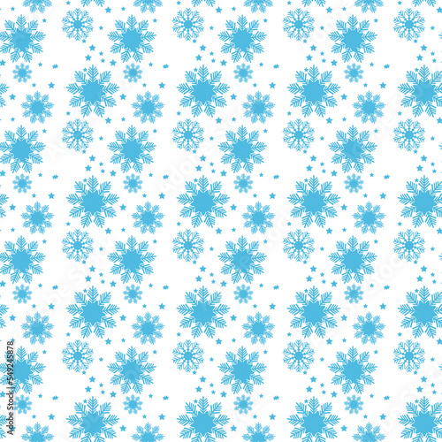 Seamless winter background with blue snowflakes eps 10