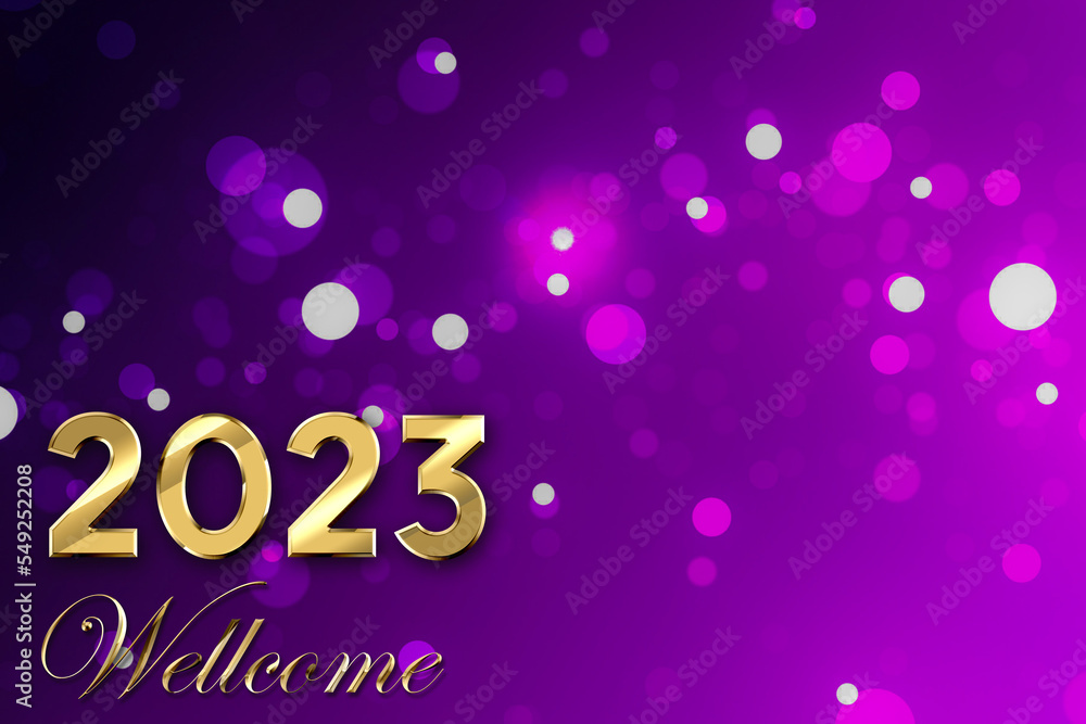 illustration 2023 Happy New Year Background Design. Lettering. greeting card