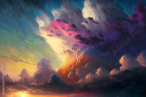 Obraz na plátně A dramatic overcast sky