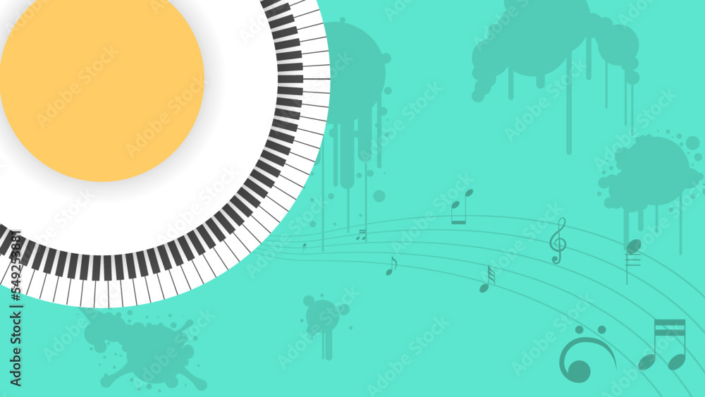 Obraz premium Abstract Piano Keys Music Keyboard Instrument Song Melody Vector Design Style