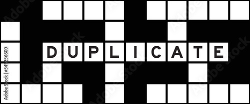 Bilde på lerret Alphabet letter in word double on crossword puzzle background