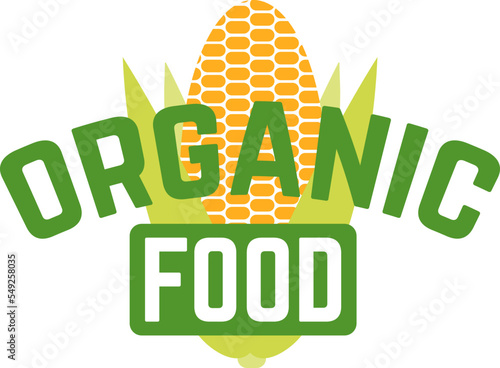 Fresh food farm label organic natural badge icon healthy vector isolated on w...