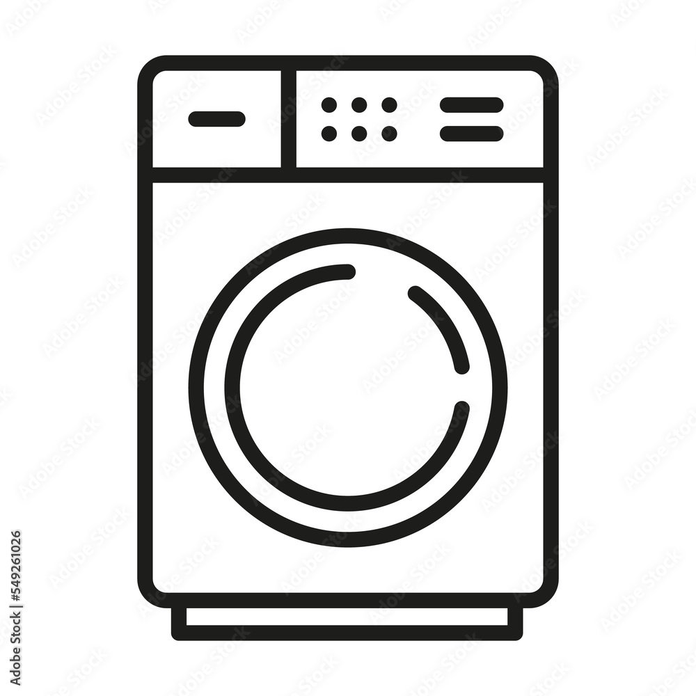 Washing machine line icon. Laundry concept outline illustration