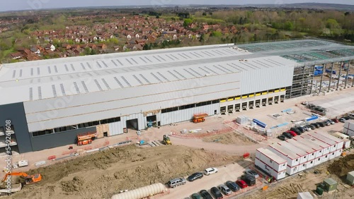 Wallpaper Mural A Large Warehouse Distribution Unit During Construction Torontodigital.ca