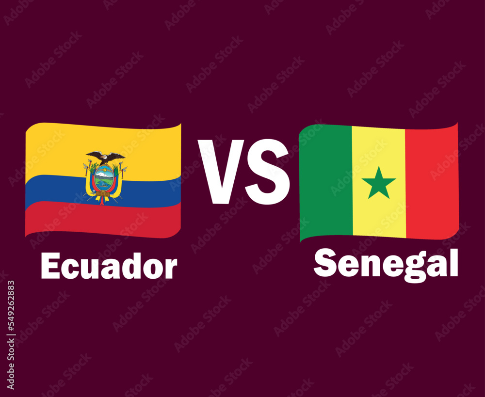 Ecuador And Senegal Flag Ribbon With Names Symbol Design Latin America And Africa football Final Vector Latin American And African Countries Football Teams Illustration Ecuador And Senegal Flag Ribbon With Names Symbol Design Latin America And Africa football Final Vector Latin American And African Countries Football Teams Illustration