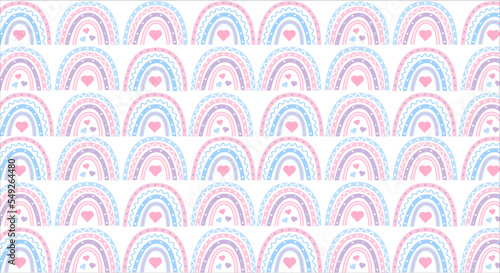 Rainbow pattern abstract boho vector image. 
